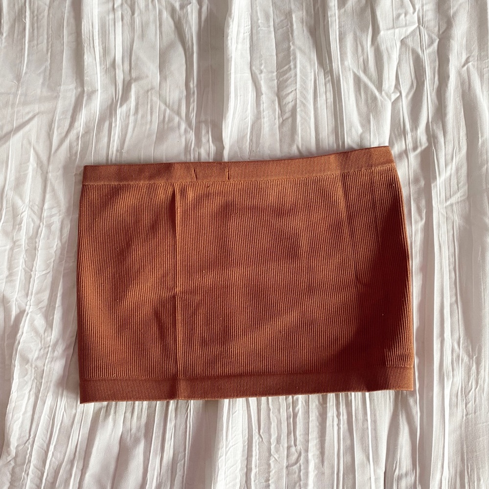 BOZZOLO stretchy light brown tube top Size M